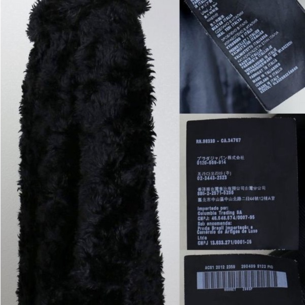 Prada FW2012 black mohair fur Women's Coat - Picture 4 of 10